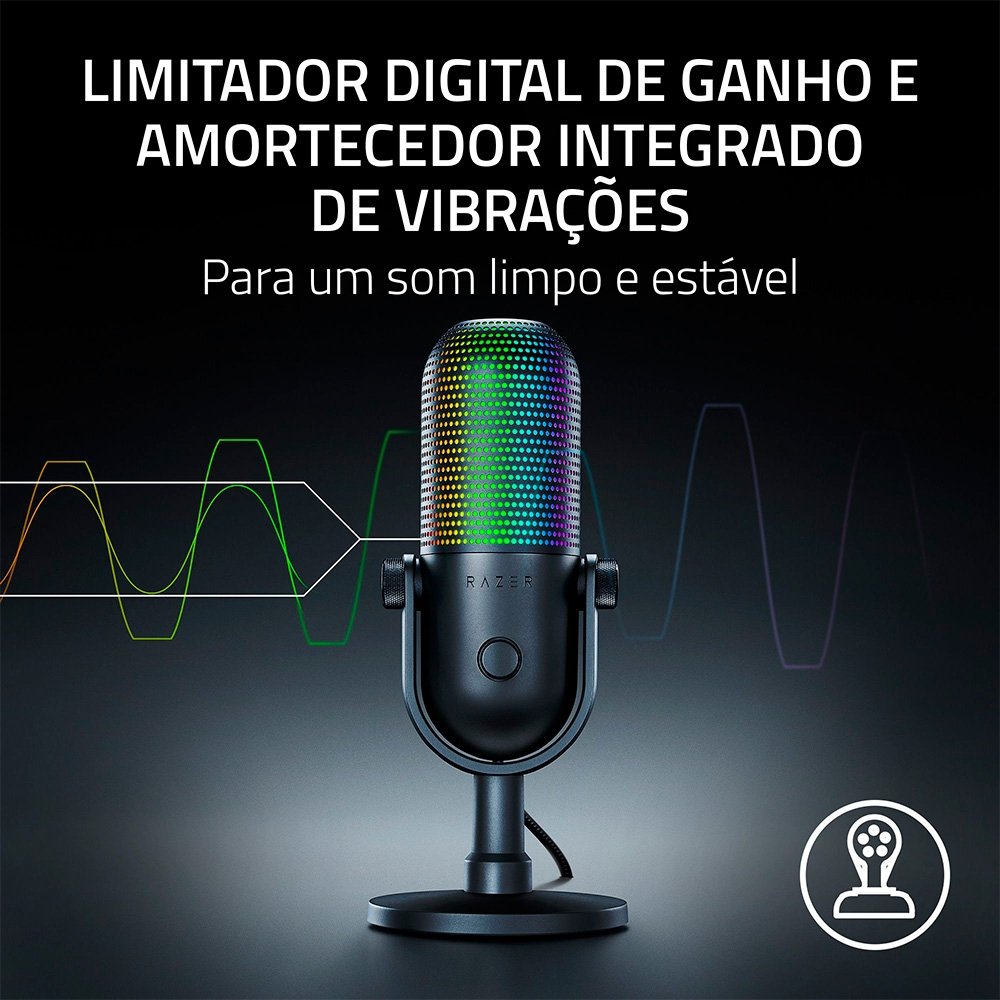Microfone Razer Seiren V3 Chroma RGB USB | KaBuM!