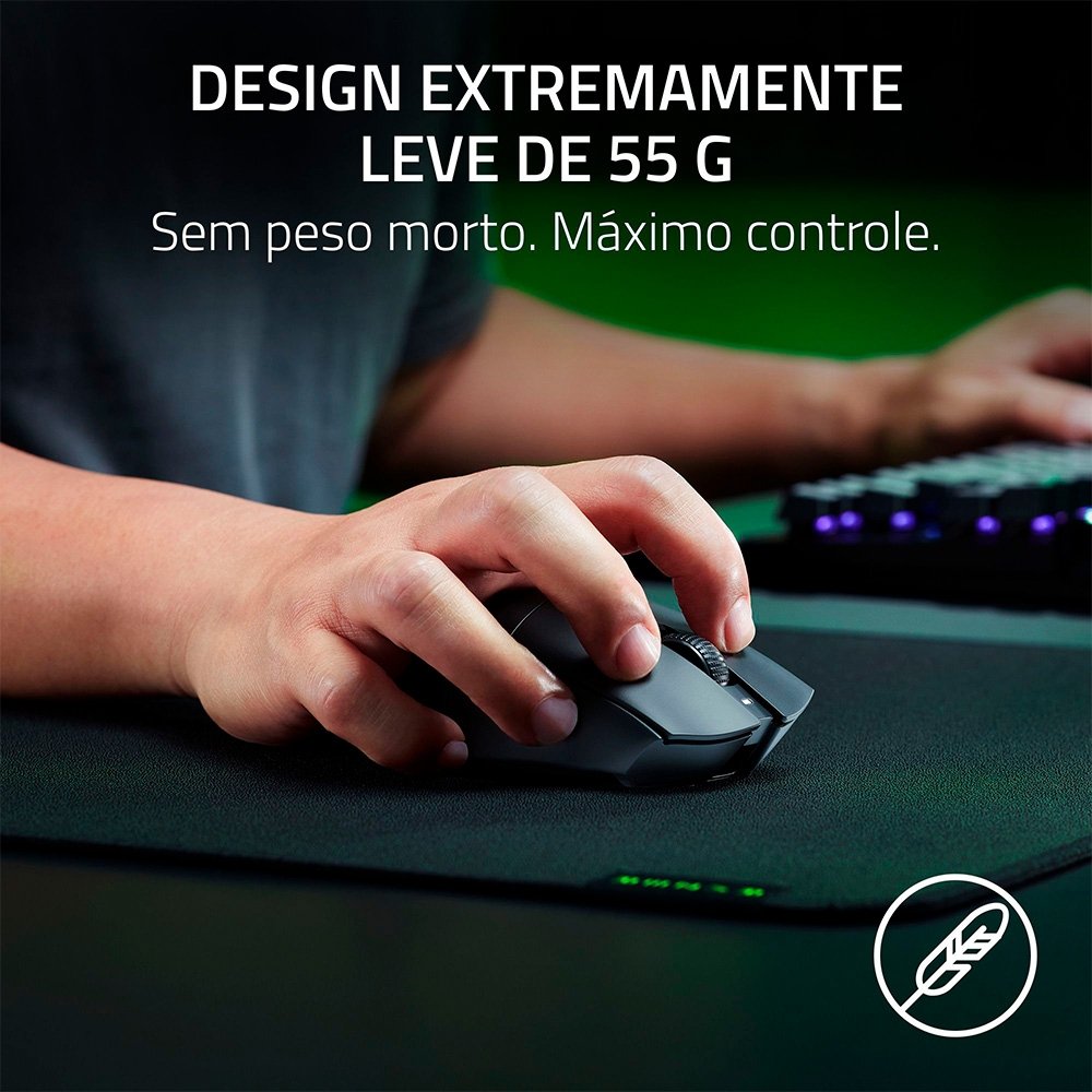 Mouse Gamer Razer DeathAdder V3 HyperSpeed | KaBuM