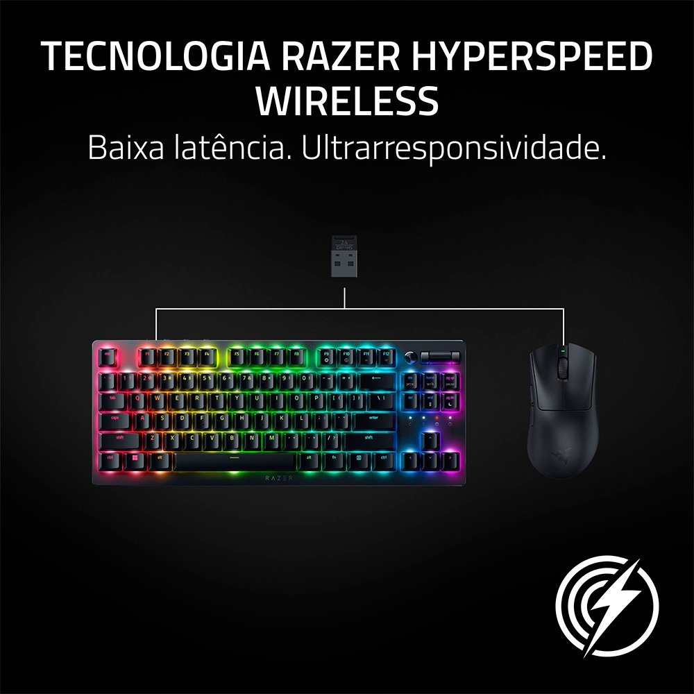 Mouse Gamer Razer DeathAdder V3 HyperSpeed | KaBuM