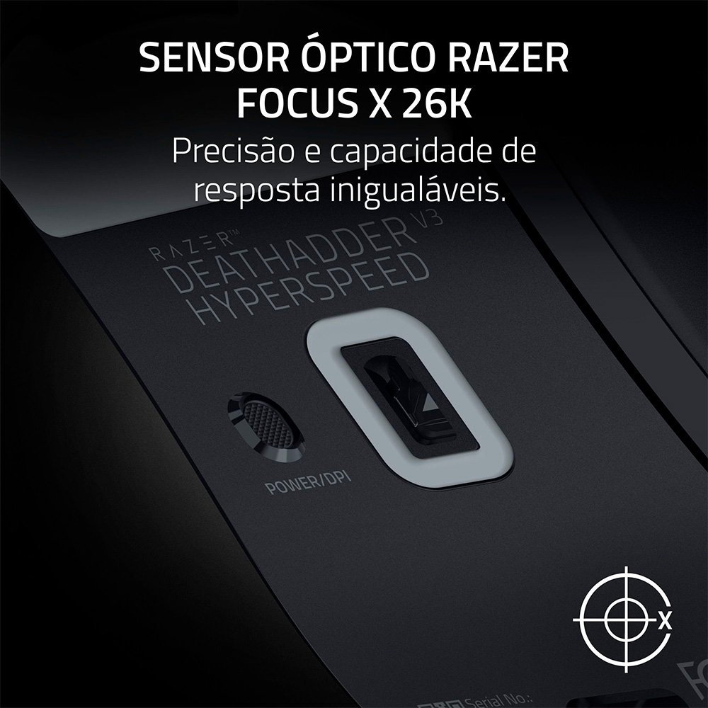 Mouse Gamer Razer DeathAdder V3 HyperSpeed | KaBuM