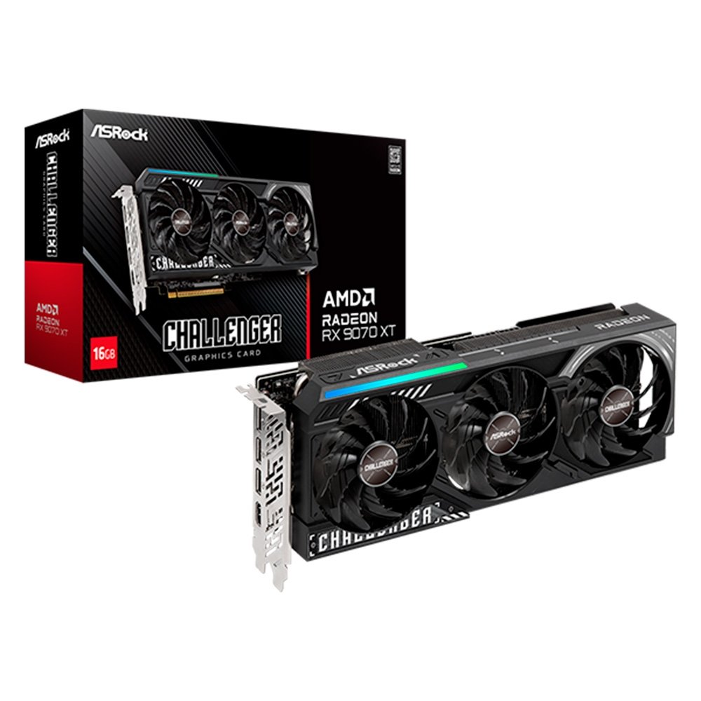 グラフィックボード・グラボ・ビデオカード ASRock Radeon RX 9070 XT 16GB Challenger AMD Radeon RX 9070 XT Challenger 16GB | KaBuM!