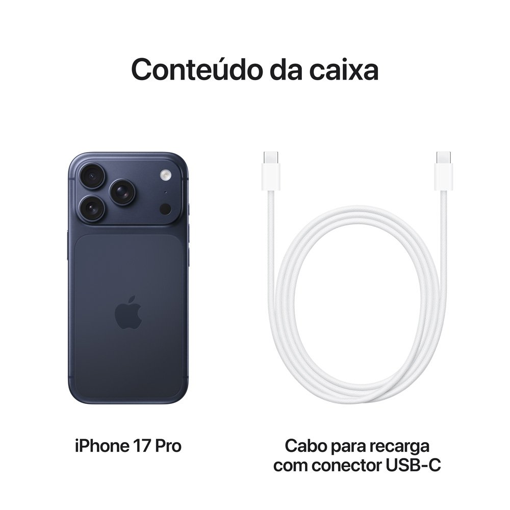 iPhone 17 Pro Apple 512GB, Azul-intenso | KaBuM!