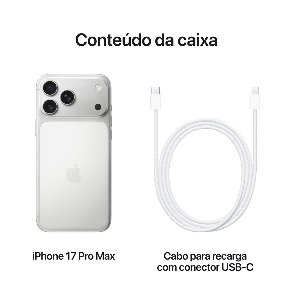 iPhone 17 Pro Max Apple 1TB, Prateado | KaBuM!