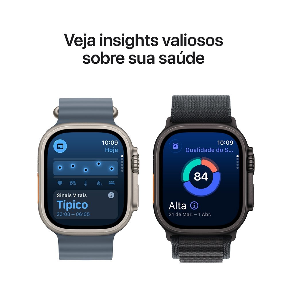 Apple Watch Ultra 3 GPS + Cellular, Caixa Preta de Titânio de 49 mm, Pulseira loop Alpina Preta, M - MF0V4BE/A