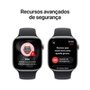 Apple Watch Series 11 GPS + Cellular, Caixa Cinza-espacial de Alumínio de 46 mm, Pulseira esportiva Preta, Tamanho M/G - MFCA4AM/A