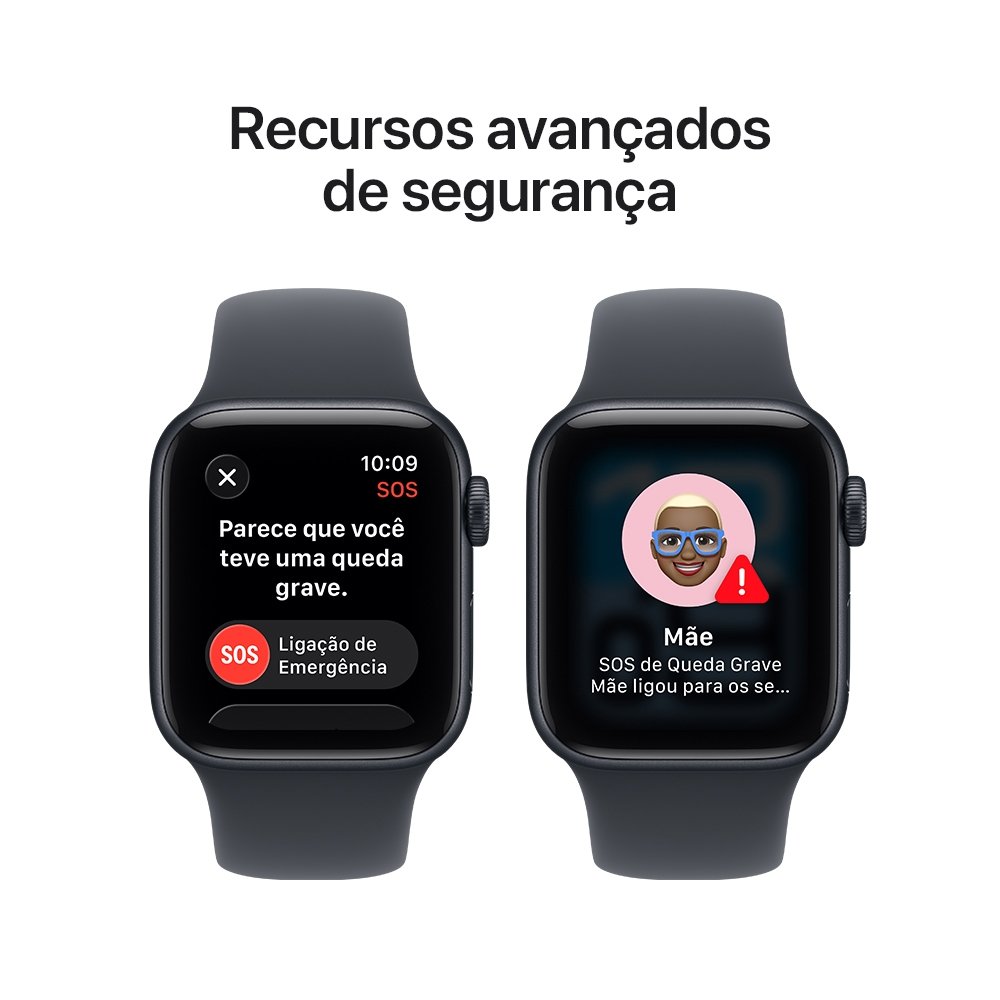 Apple Watch SE 3 GPS, Caixa Meia-noite de Alumínio de 40 mm, Pulseira Esportiva Meia-noite, Tamanho P/M - MEH94AM/A Apple Watch SE 3 GPS, Caixa Meia-noite de Alumínio de 40 mm, Pulseira Esportiva Meia-noite, Tamanho P/M - MEH94AM/A