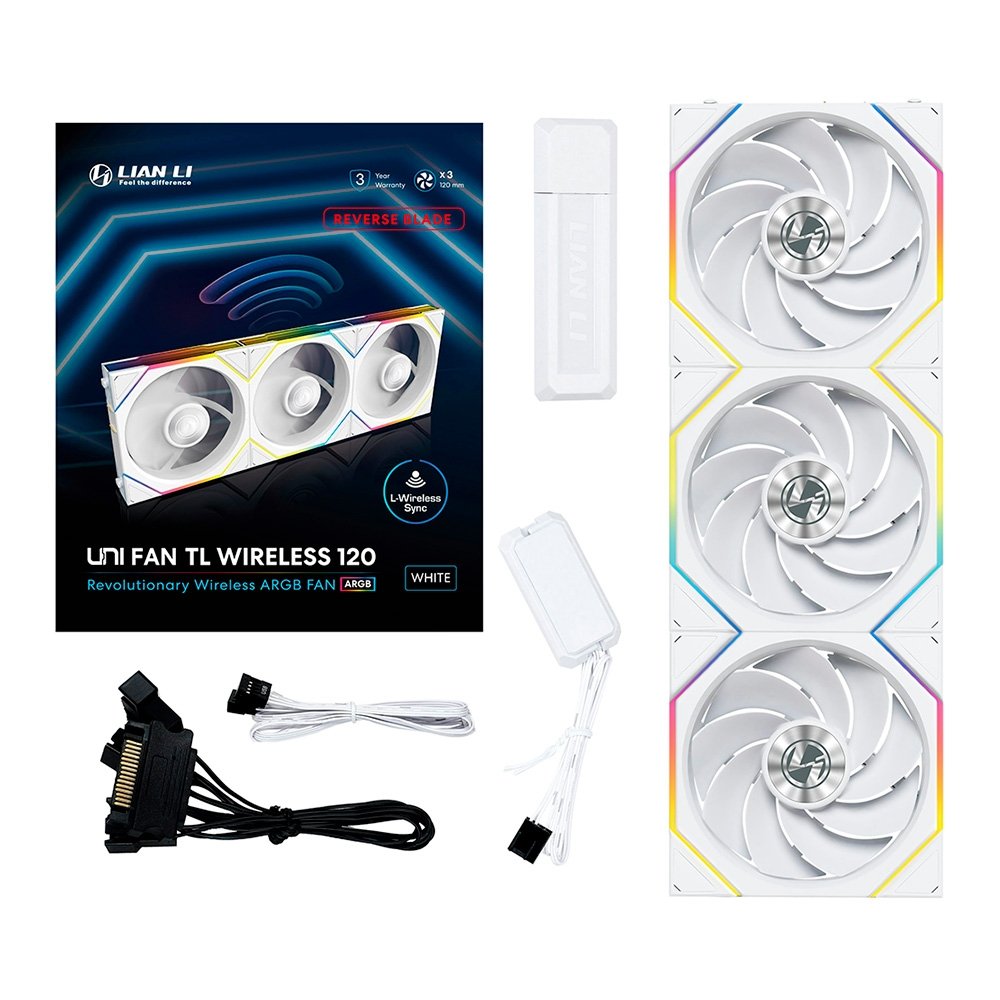 Kit 3 Fans Lian Li Uni Fan TL 120 ARGB Branco