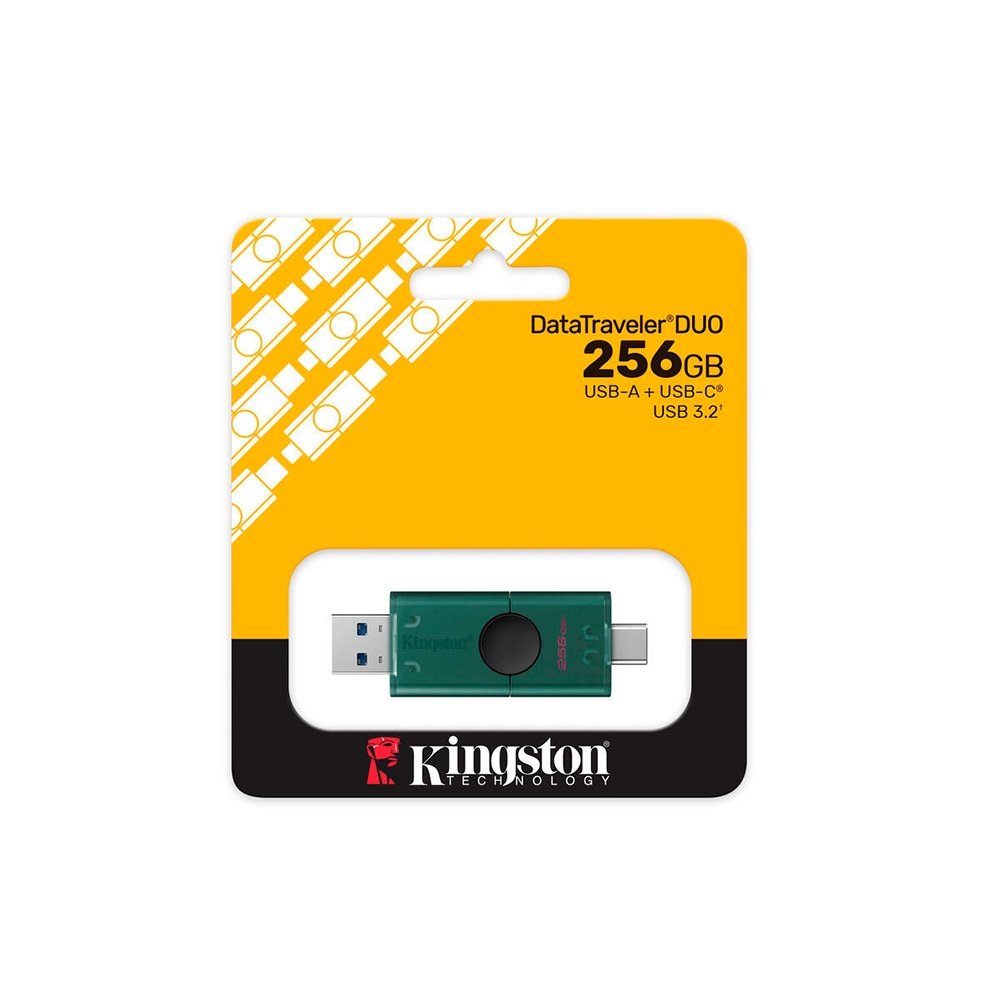 Pen Drive Kingston, 256GB, USB-A + USB-C 3.2 Gen1, DataTraveler DuoG2 - DTDEG2/256GB