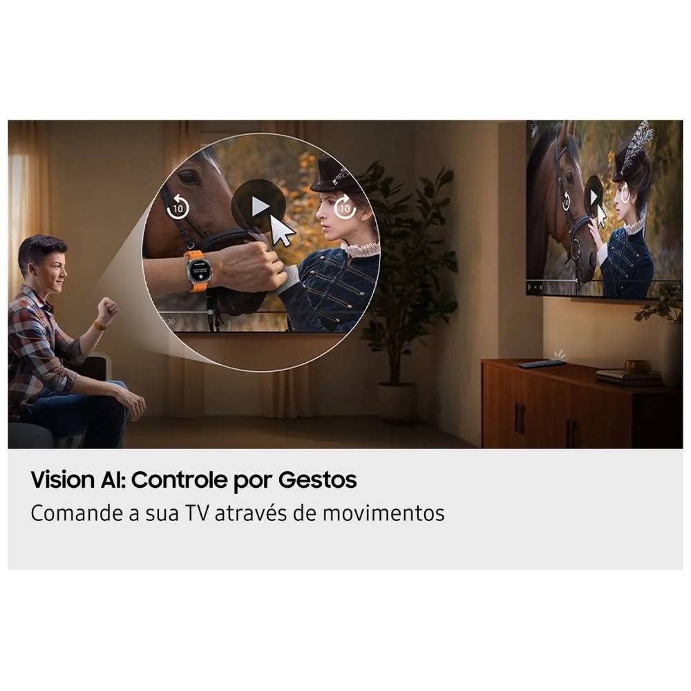 Smart TV 55"" Samsung 4K OLED S85F QN55S85FAGXZD 120Hz Tizen NQ4 AI Gen2 Bixby Alexa 4 HDMI - view 8