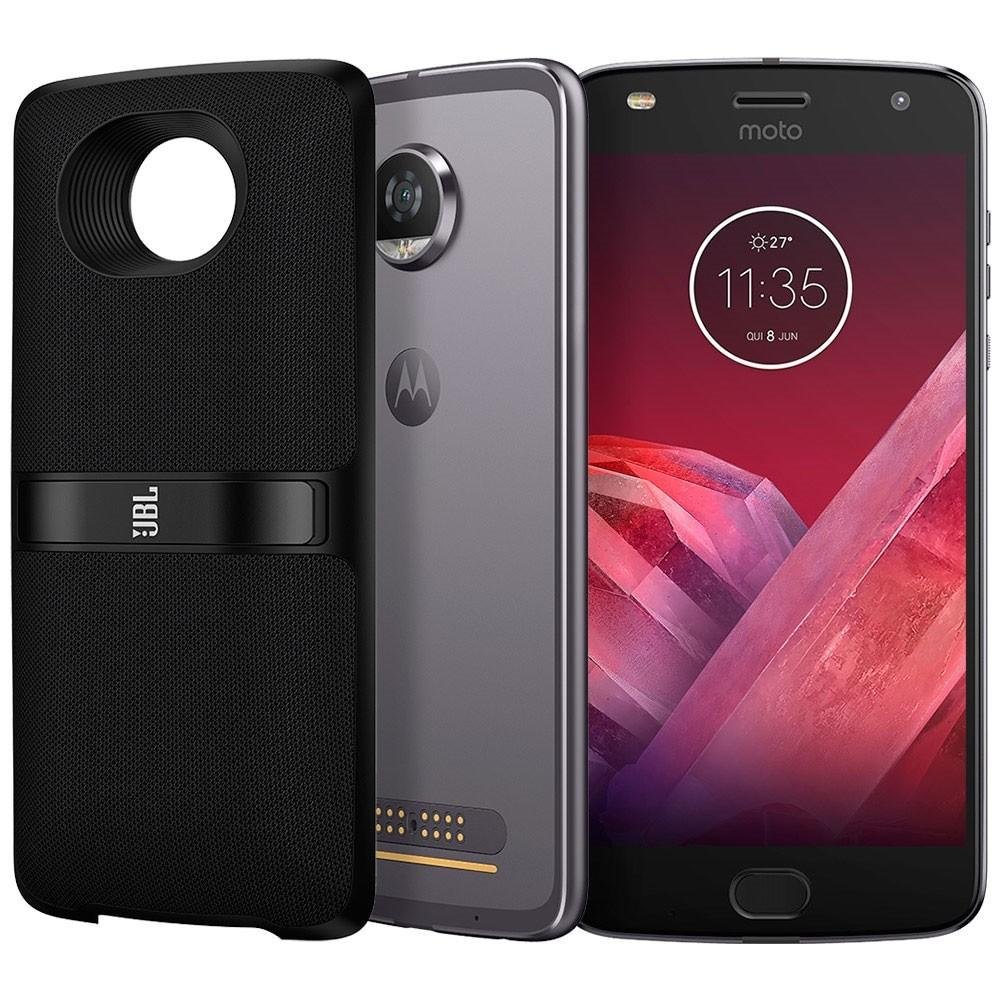 Smartphone Motorola Moto Z 2 Play Sound Edition XT1710 Octa Core, Android 7.1, Tela 5,5´, 64GB, 12MP, 4G. Dual Chip, Desbloqueado - Titanium