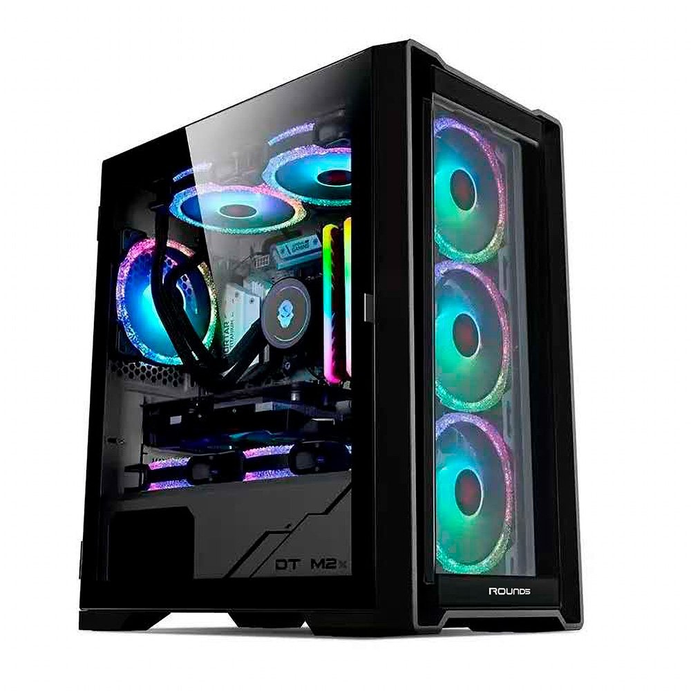 Gabinete Gamer Round5 Astra, Mini Tower, M-ATX, Lateral em Vidro, Preto - R5-ASTRA-B-2185
