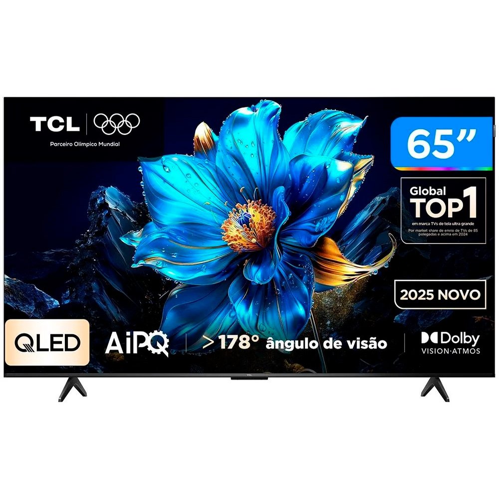 Smart TV 65"" TCL 4K UHD QLED 65P7K Google TV AiPQ Google Assistente 3 HDMI 1 USB - view 2