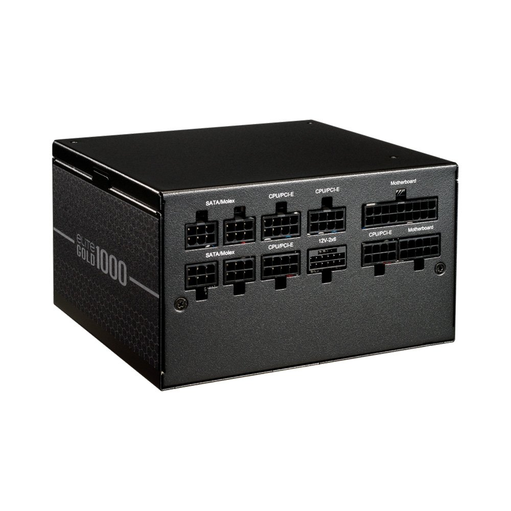 Fonte Cooler Master Elite Gold, 1000W, 80 Plus Gold, Modular, PFC Ativo, Preta - MPW-A001-AFAG-BBR Fonte Cooler Master Elite Gold, 1000W, 80 Plus Gold, Modular, PFC Ativo, Preta - MPW-A001-AFAG-BBR