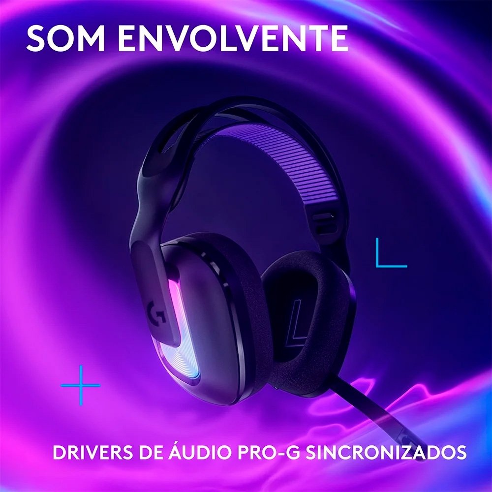 Kit Monitor Gamer LG UltraGear 27" QHD OLED + Headset Gamer Sem Fio Logitech G522, Bluetooth e com Fio USB, Preto