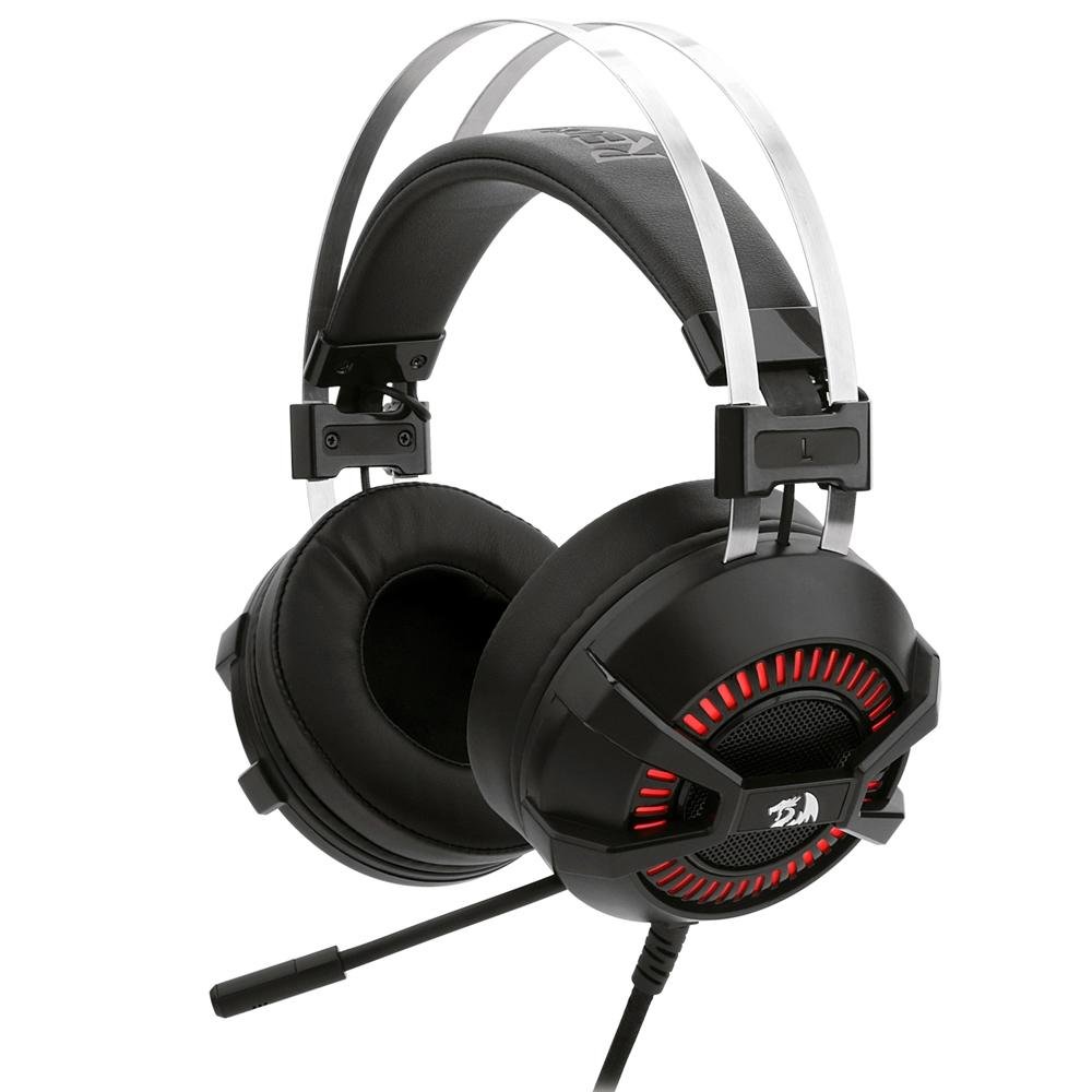 Headset Gamer Redragon P2 Preto e Vermelho BIO H801 Headset Gamer Redragon P2 Preto e Vermelho BIO H801