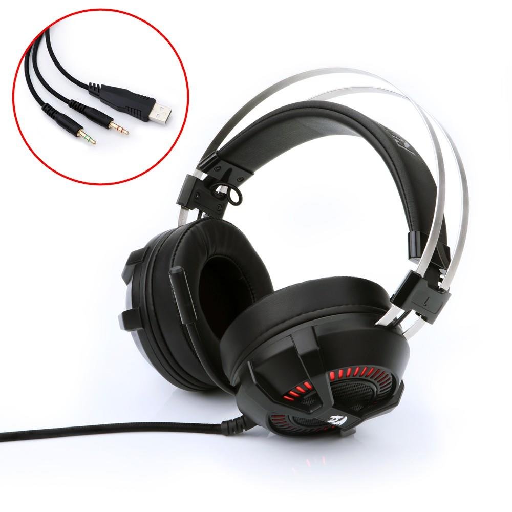 Headset Gamer Redragon P2 Preto e Vermelho BIO H801 Headset Gamer Redragon P2 Preto e Vermelho BIO H801