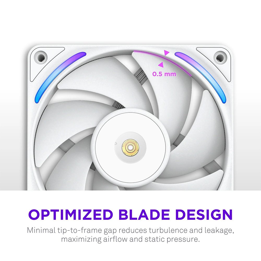 Ventoinha NZXT F240X Performance, 120mm, PWM, RGB, 2x Single-Frame, Branco - RF-U24PN-W1 Ventoinha NZXT F240X Performance, 120mm, PWM, RGB, 2x Single-Frame, Branco - RF-U24PN-W1