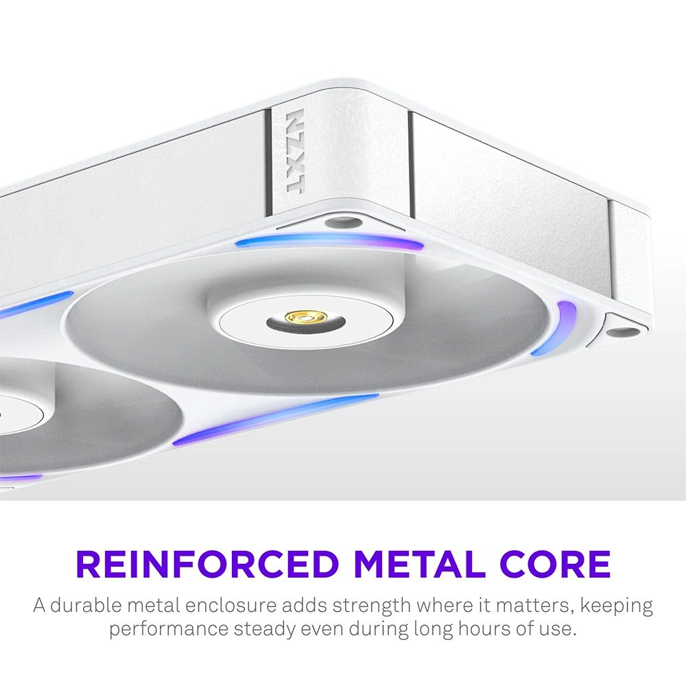 Ventoinha NZXT F240X Performance, 120mm, PWM, RGB, 2x Single-Frame, Branco - RF-U24PN-W1 Ventoinha NZXT F240X Performance, 120mm, PWM, RGB, 2x Single-Frame, Branco - RF-U24PN-W1