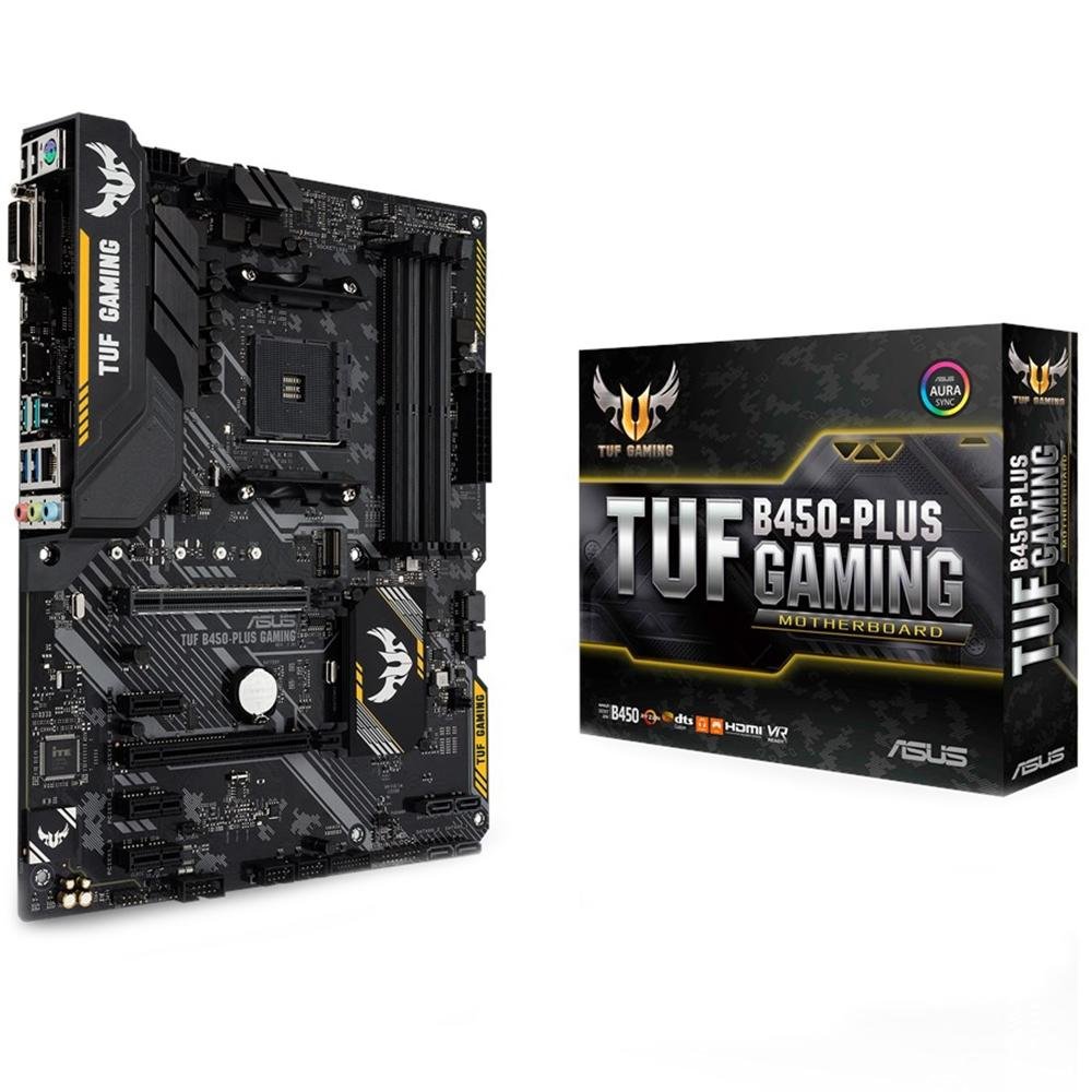 CPU AMD Ryzen 7 5800X3D ASUS B450plus gaming Placa-Mãe Asus para AMD AM4 TUF B450-PLUS GAMING| KaBuM!