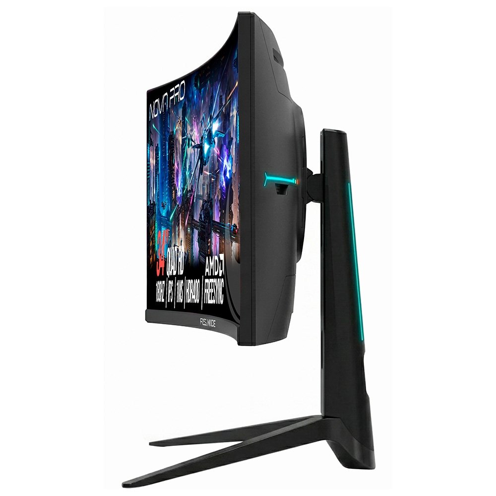 Monitor Gamer Rise Mode Nova Pro 34", QHD, 180Hz, 1ms, VA, HDMI e DisplayPort, Altura Ajustável, Som Integrado, Preto - RM-MONV03-34C1802K-B Monitor Gamer Rise Mode Nova Pro 34", QHD, 180Hz, 1ms, VA, HDMI e DisplayPort, Altura Ajustável, Som Integrado, Preto - RM-MONV03-34C1802K-B