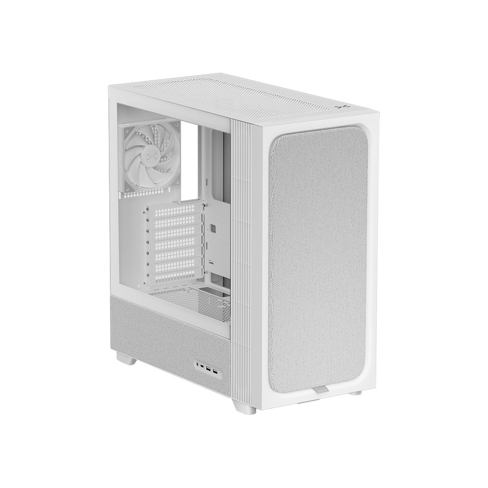 Gabinete Gamer TRYX Flova F50, Mid-Tower, ATX, com Fan Cross-Flow e Vidro Temperado, Branco, Sem Fonte - C-F500F-FM1E-G0W Gabinete Gamer TRYX Flova F50, Mid-Tower, ATX, com Fan Cross-Flow e Vidro Temperado, Branco, Sem Fonte - C-F500F-FM1E-G0W