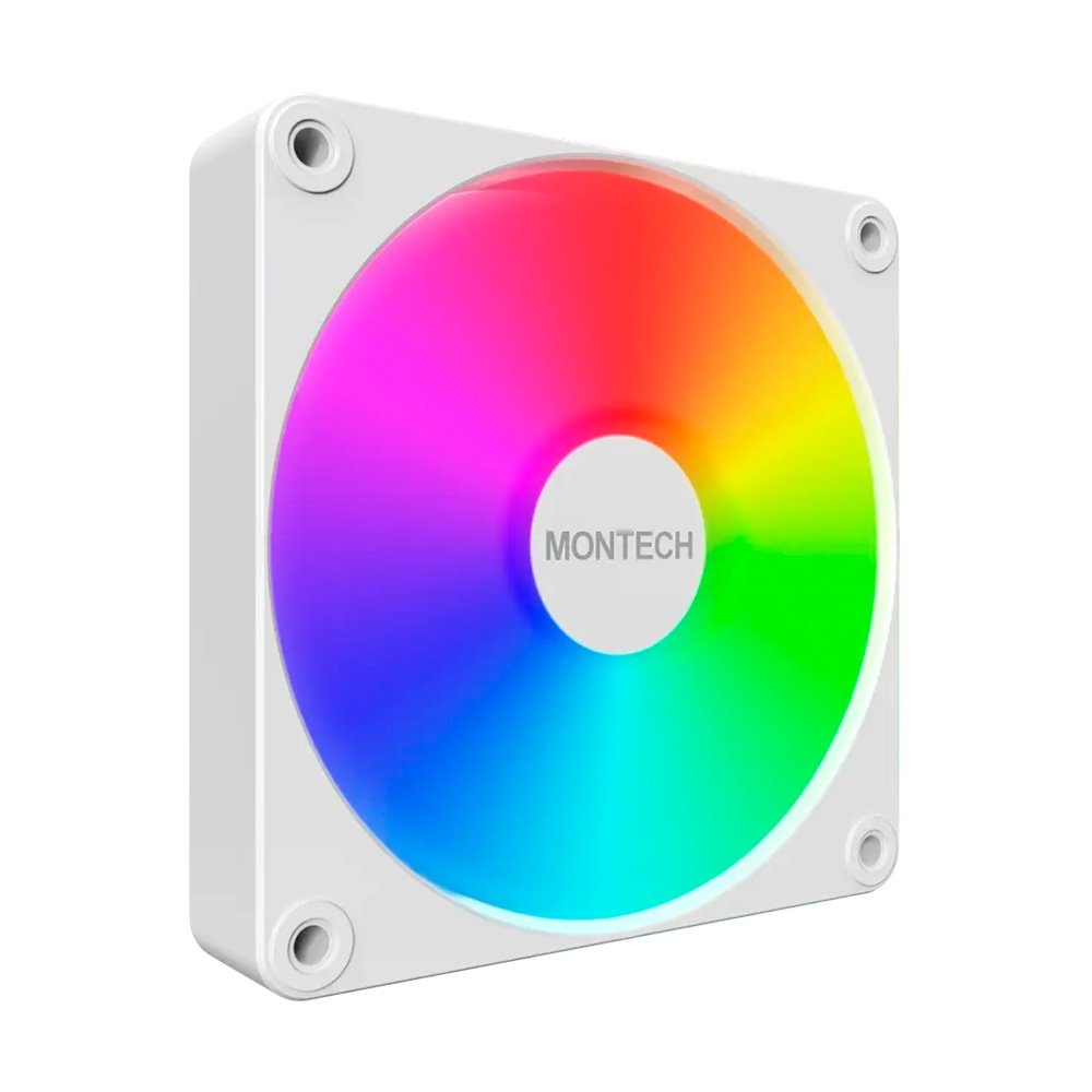 Kit Ventoinhas Montech GF120 V2, ARGB, 3x 120mm, Branco - GF120V2ARGB3PW Kit Ventoinhas Montech GF120 V2, ARGB, 3x 120mm, Branco - GF120V2ARGB3PW