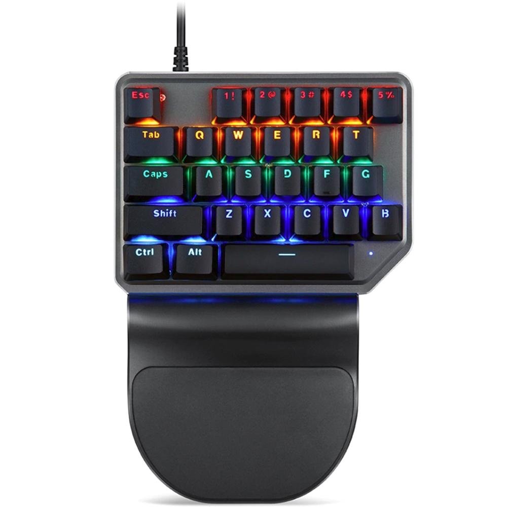 Teclado Mecânico Gamer Motospeed K27 Game Pad, Rainbow, Switch Outemu Blue, US
