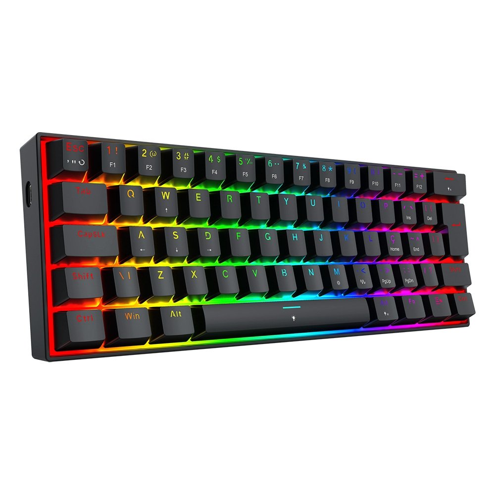 VOKEYSM10 60°Ｋ Teclado Magnético Redragon Fizz 8K RGB | KaBuM!