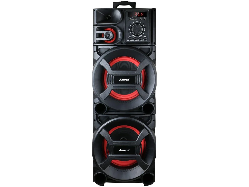 Caixa Amplificada Amvox New X, Bluetooth, Rádio FM, Entradas AUX/TF CARD/USB, 1500W - ACA 1501 Caixa Amplificada Amvox New X, Bluetooth, Rádio FM, Entradas AUX/TF CARD/USB, 1500W - ACA 1501
