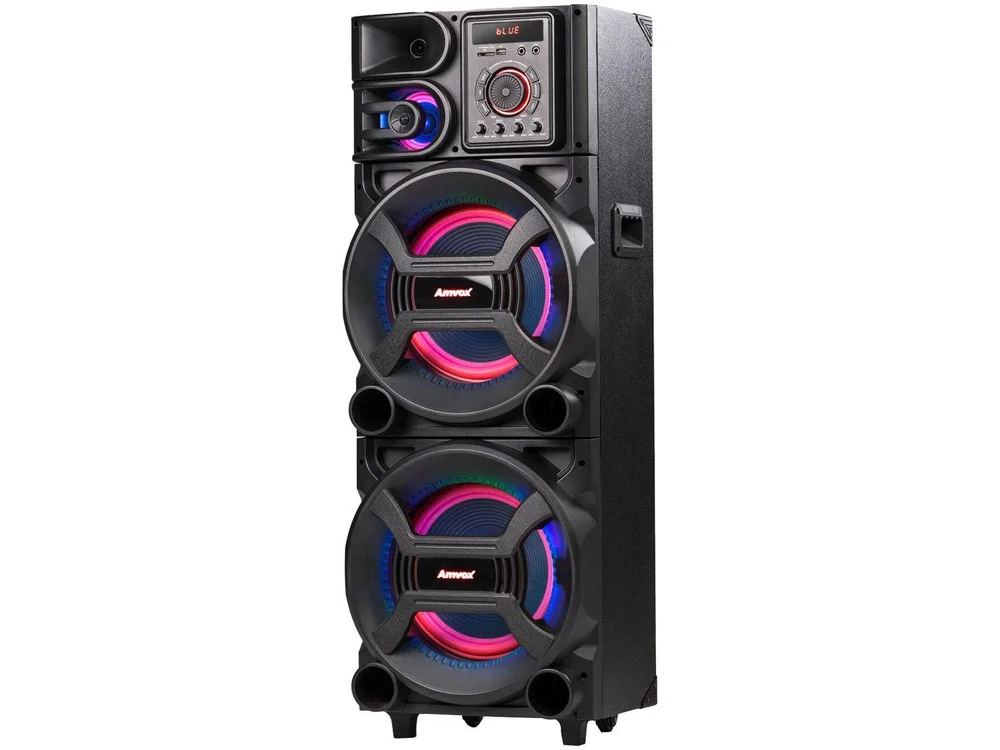 Caixa Amplificada Amvox New X, Bluetooth, Rádio FM, Entradas AUX/TF CARD/USB, 1500W - ACA 1501 Caixa Amplificada Amvox New X, Bluetooth, Rádio FM, Entradas AUX/TF CARD/USB, 1500W - ACA 1501