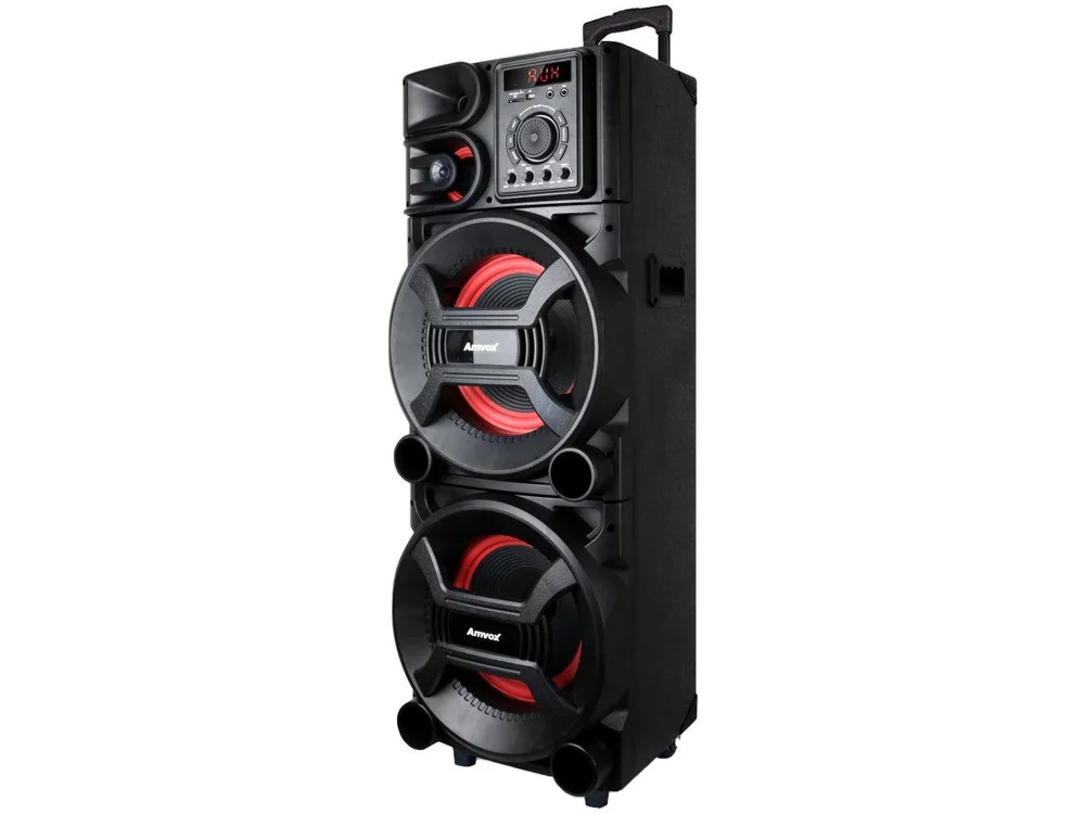 Caixa Amplificada Amvox New X, Bluetooth, Rádio FM, Entradas AUX/TF CARD/USB, 1500W - ACA 1501 Caixa Amplificada Amvox New X, Bluetooth, Rádio FM, Entradas AUX/TF CARD/USB, 1500W - ACA 1501