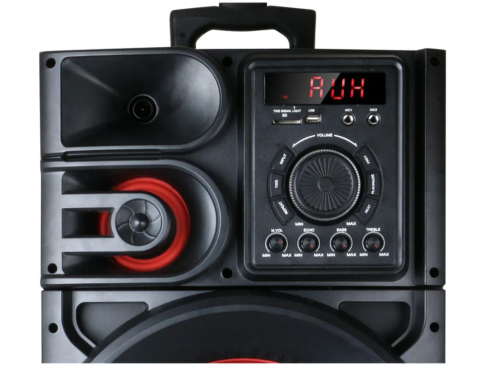 Caixa Amplificada Amvox New X, Bluetooth, Rádio FM, Entradas AUX/TF CARD/USB, 1500W - ACA 1501 Caixa Amplificada Amvox New X, Bluetooth, Rádio FM, Entradas AUX/TF CARD/USB, 1500W - ACA 1501