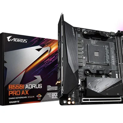 Imagem do produto Placa Mãe Gigabyte para AMD AM4 B550I Aorus Pro Ax Wifi 4xDDR4 iATX rev 1.0 em Kabum