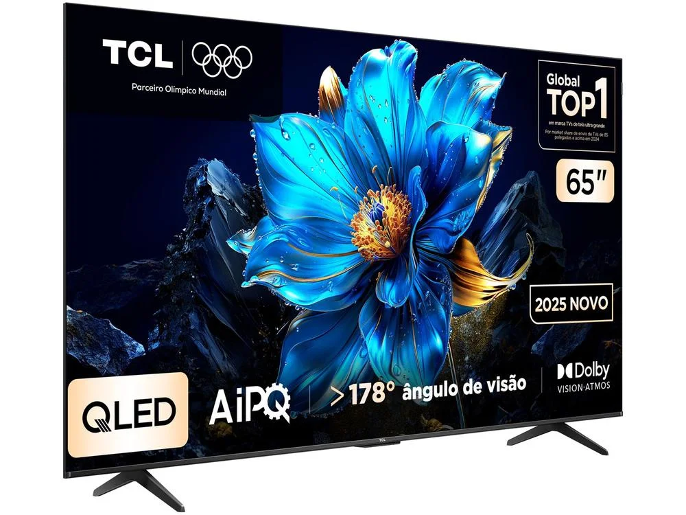 Smart TV 65"" TCL 4K UHD QLED 65P7K Google TV AiPQ Google Assistente 3 HDMI 1 USB - view 5