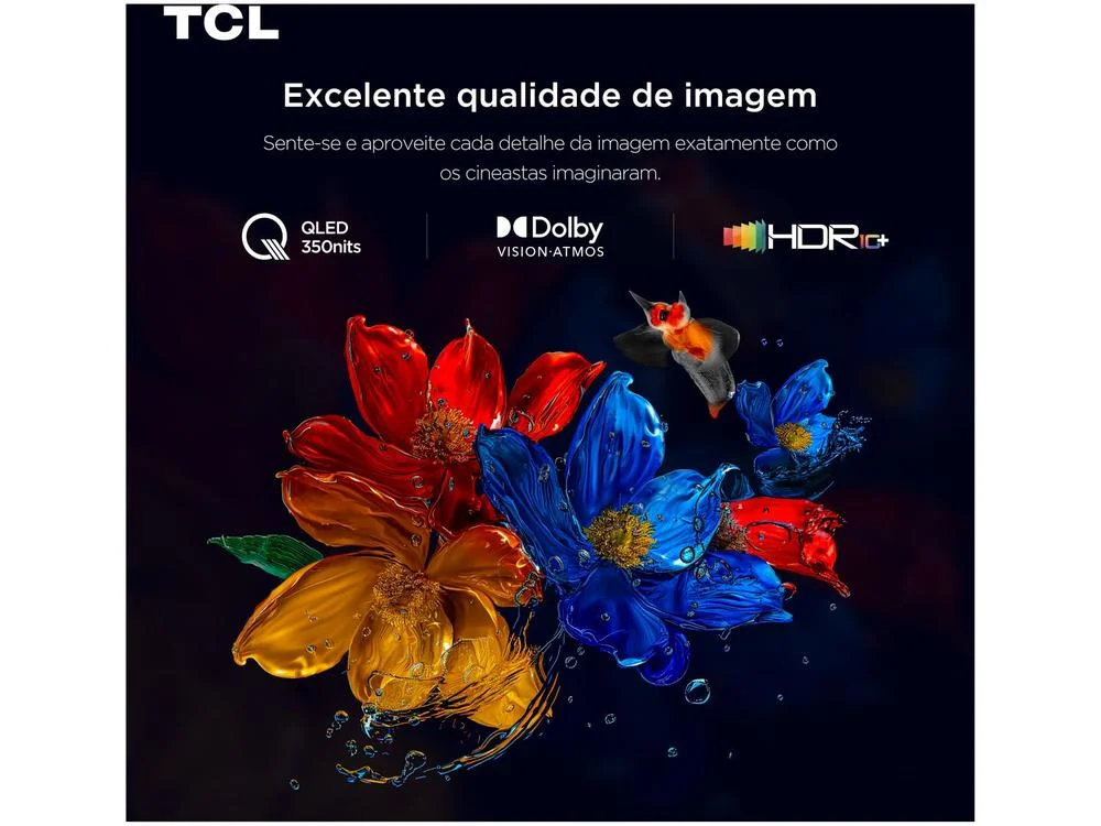 Smart TV 65"" TCL 4K UHD QLED 65P7K Google TV AiPQ Google Assistente 3 HDMI 1 USB - view 9