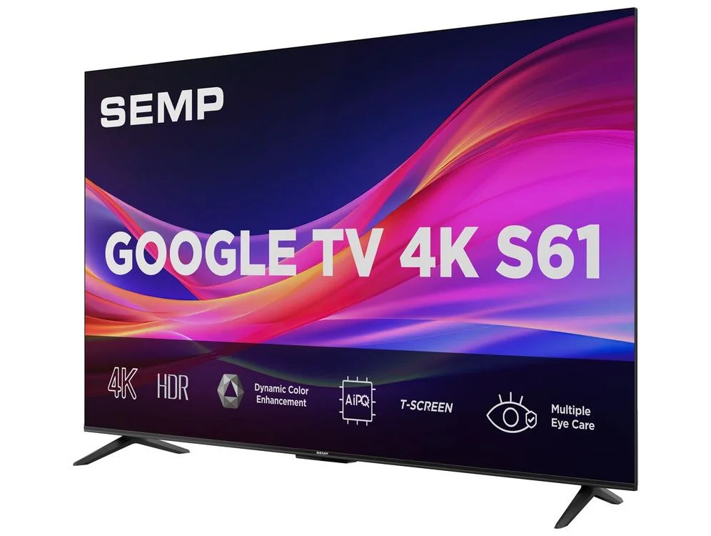 Smart TV 50"" Semp 4K UHD LED S61 Google TV AiPQ Pro Google Assistente 3 HDMI - view 4