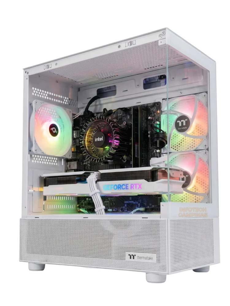 PC Gamer Aquário Branco i5 + RTX 5060 Ti