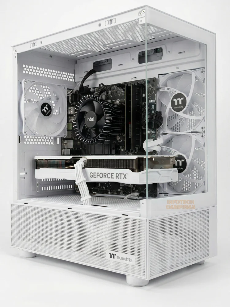 PC Gamer Aquario Branco | Intel i5 14400 | RTX 5060 Ti 8GB White ARGB | 16gb Ram | SSD Nvme 1TB | WINDOWS 11 Pro - view 2