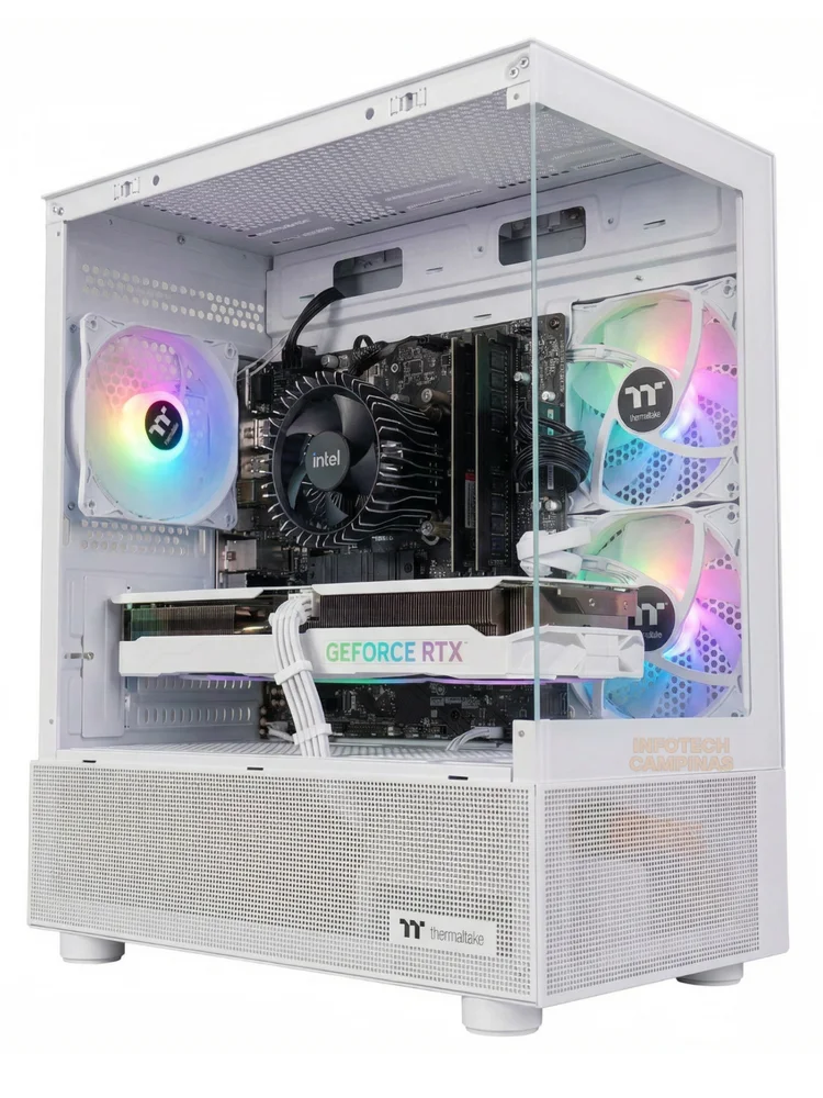 PC Gamer Aquario Branco | Intel i5 14400 | RTX 5060 Ti 8GB White ARGB | 16gb Ram | SSD Nvme 1TB | WINDOWS 11 Pro - view 3