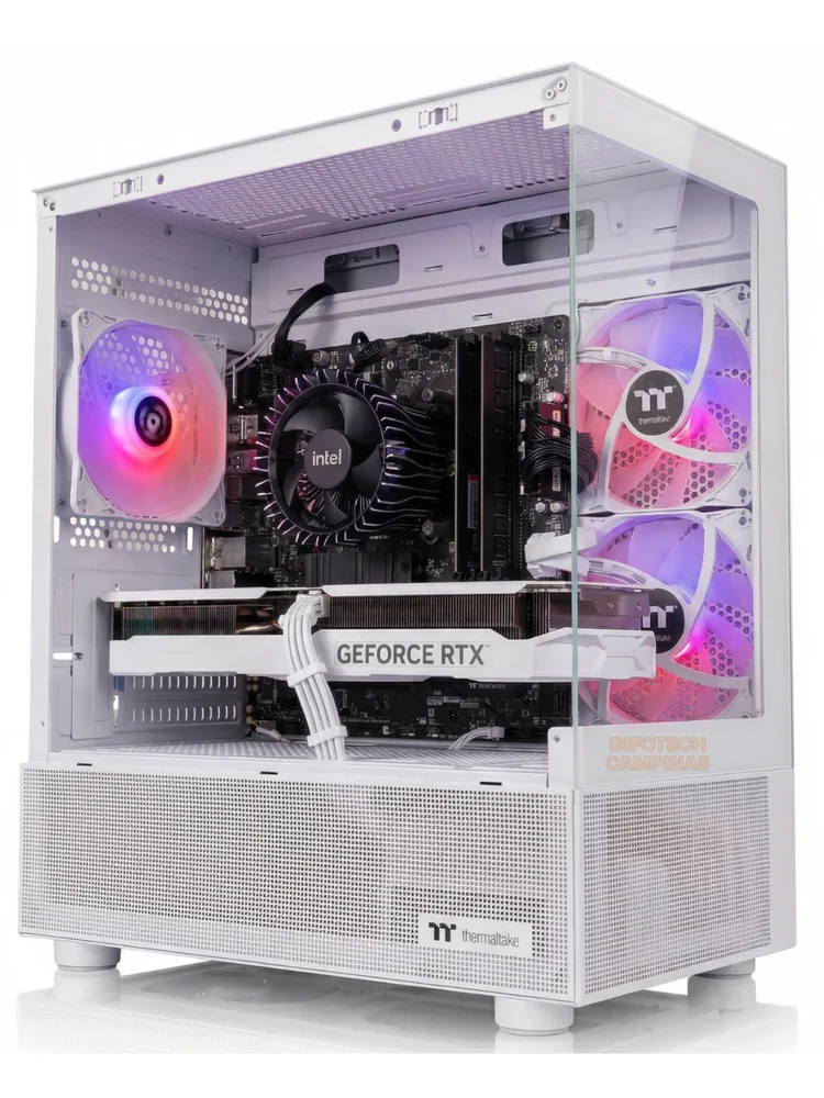 PC Gamer Aquario Branco | Intel i5 14400 | RTX 5060 Ti 8GB White ARGB | 16gb Ram | SSD Nvme 1TB | WINDOWS 11 Pro - view 4