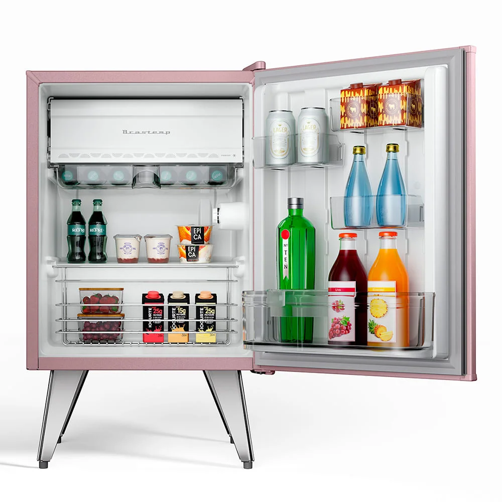 Frigobar Retrô 76 Litros Brastemp Rose Quartz- Bra08mo - 220v Frigobar Retrô 76 Litros Brastemp Rose Quartz- Bra08mo - 220v
