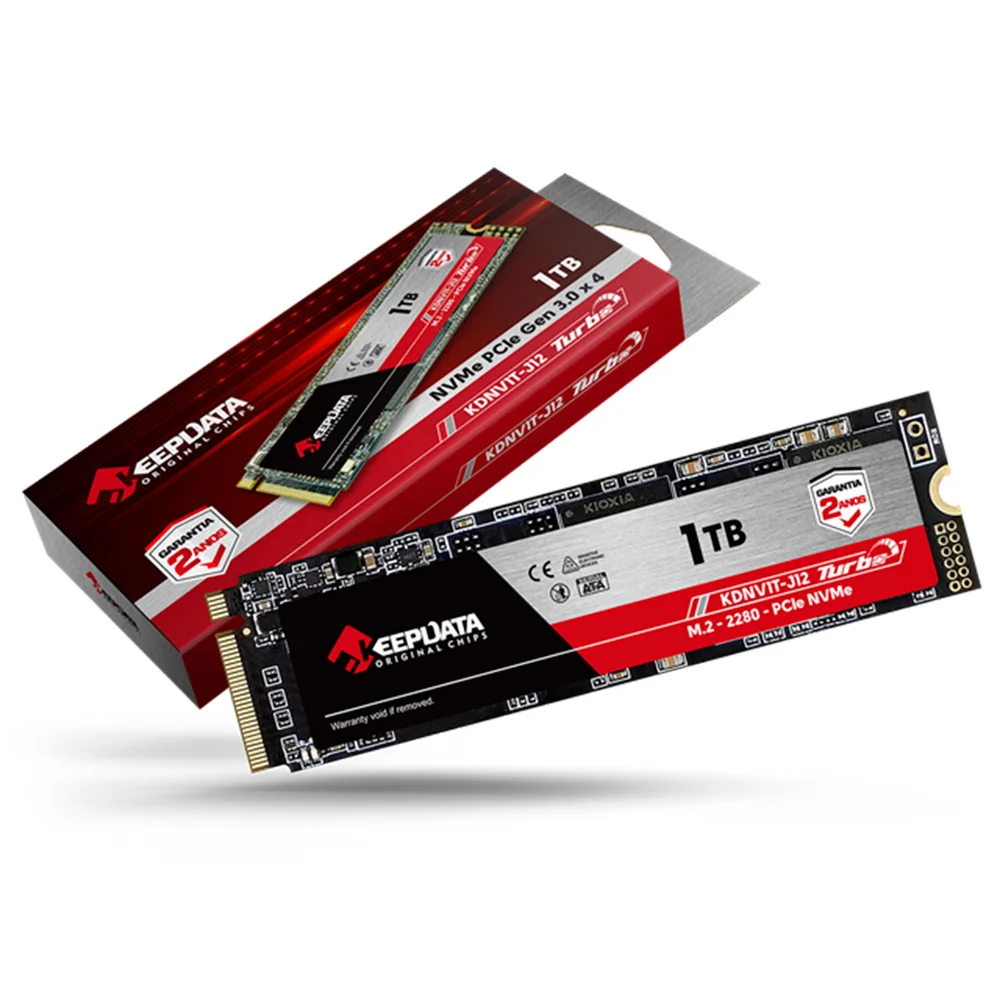 SSD Keepdata Turbo 1TB, Nvme, M.2 2280, Leitura 2400mb/s E Gravação 1700mb/s - Kdnv1t-j12 SSD Keepdata Turbo 1TB, Nvme, M.2 2280, Leitura 2400mb/s E Gravação 1700mb/s - Kdnv1t-j12