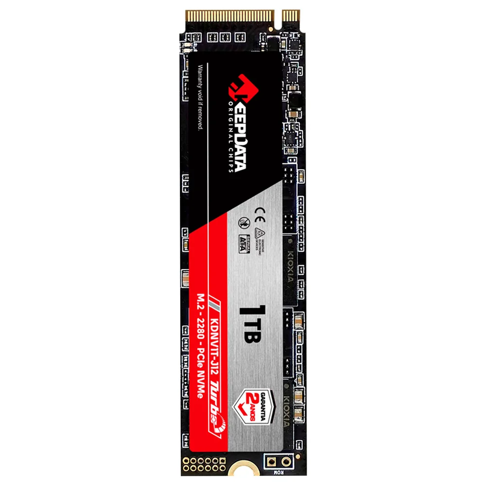 SSD Keepdata Turbo 1TB, Nvme, M.2 2280, Leitura 2400mb/s E Gravação 1700mb/s - Kdnv1t-j12 SSD Keepdata Turbo 1TB, Nvme, M.2 2280, Leitura 2400mb/s E Gravação 1700mb/s - Kdnv1t-j12