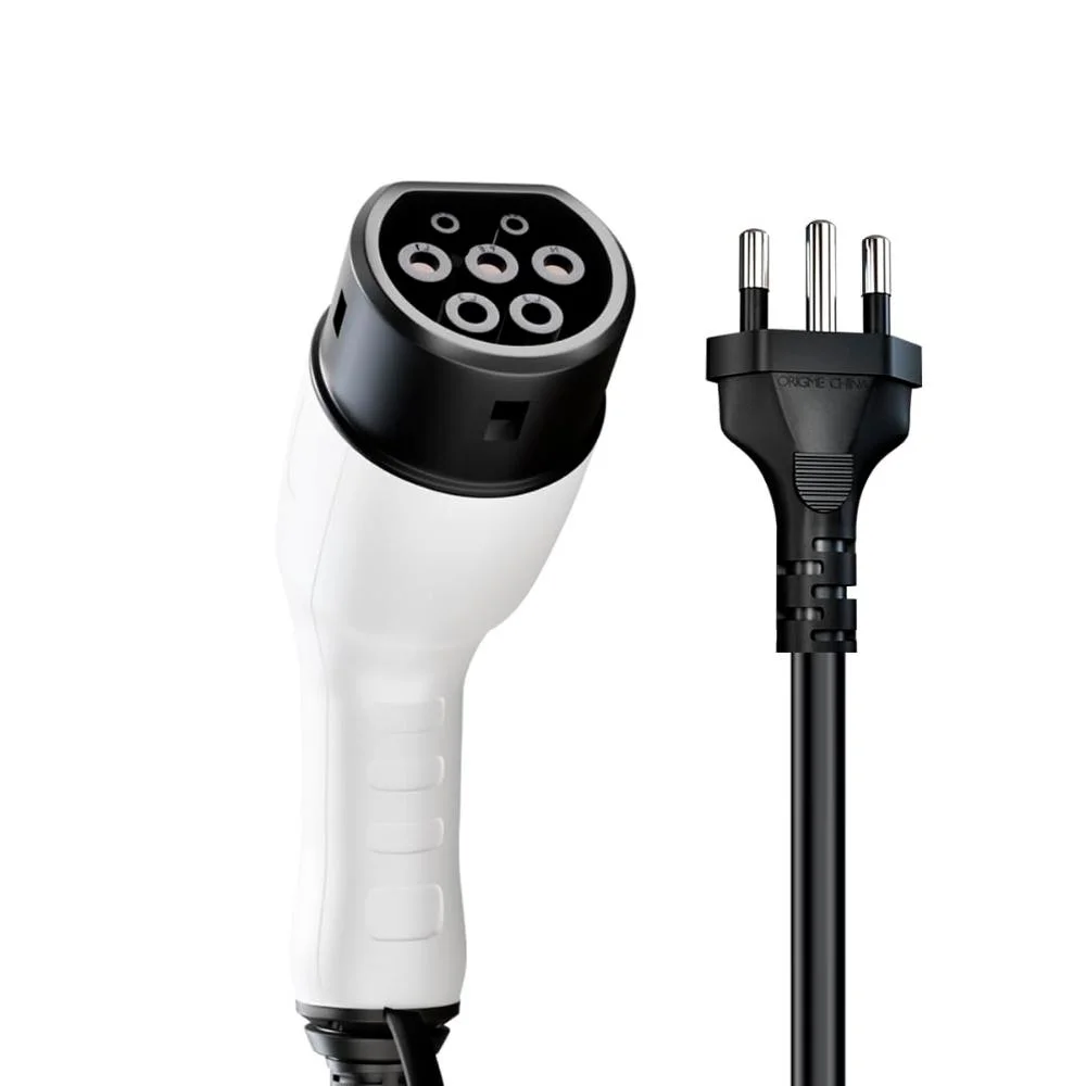 Carregador Portátil 4.4kw Para Veículos Elétricos, 20a, Conector Tipo 2, Tela Lcd, Bivolt, Resistente À Água