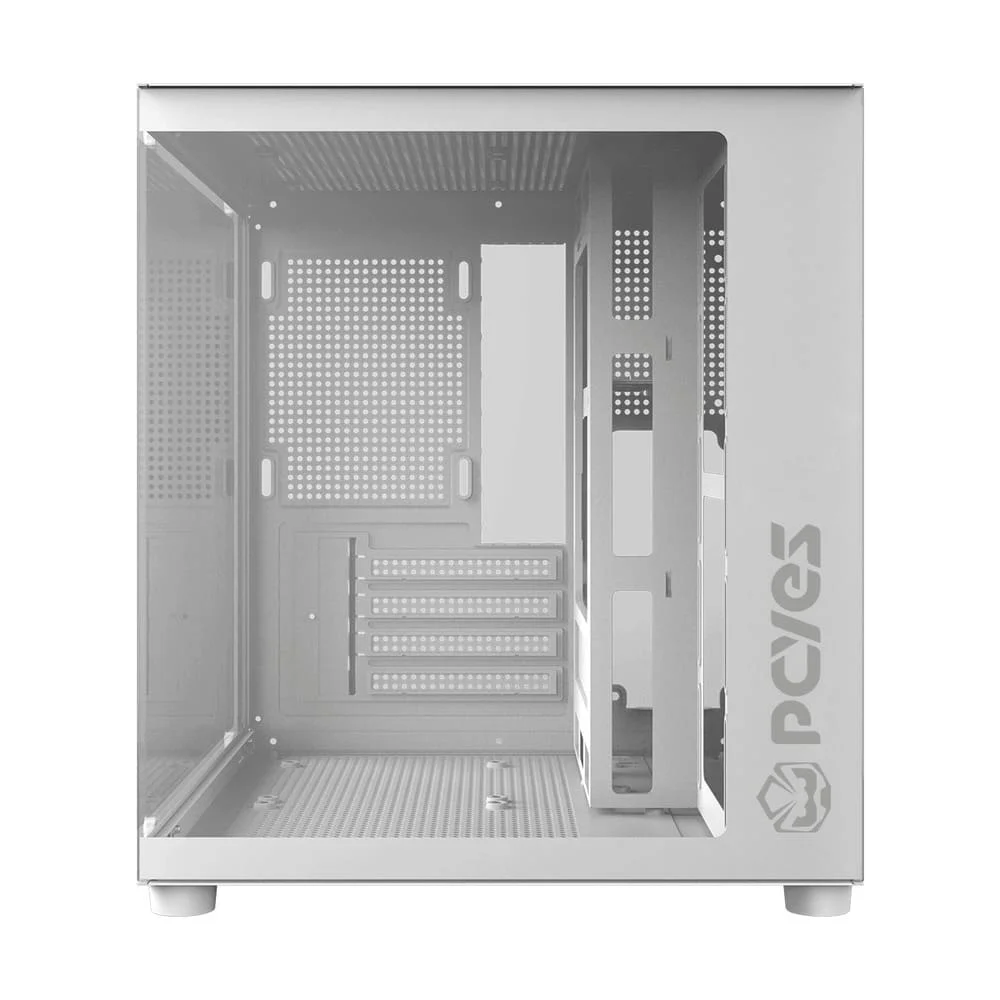Gabinete Gamer PCyes Forcefield Mini White Ghost - Gffmnwg