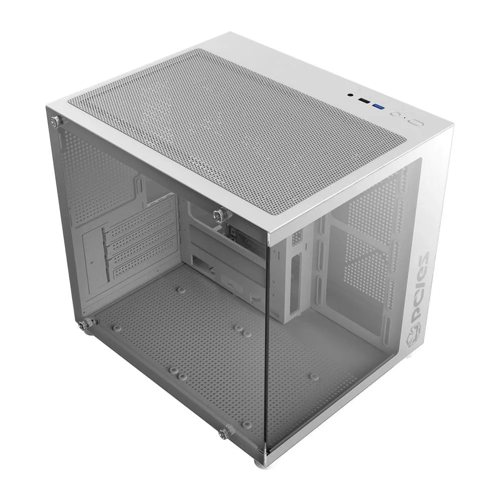 Gabinete Gamer PCyes Forcefield Mini White Ghost - Gffmnwg