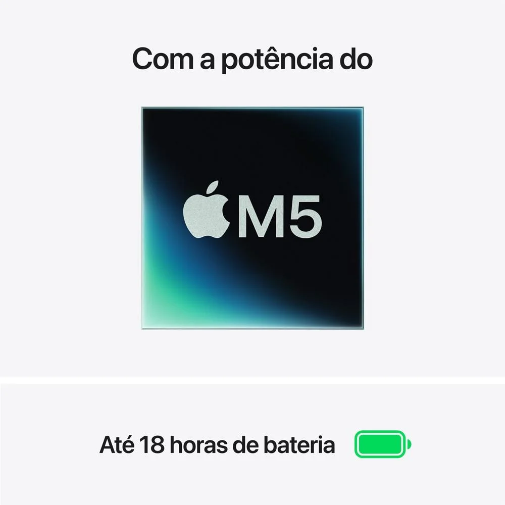 Macbook Air 15" M5, Cpu 10 Núcleos E Gpu 10 Núcleos, 24gb Ram, 1TB SSD - Meia-noite