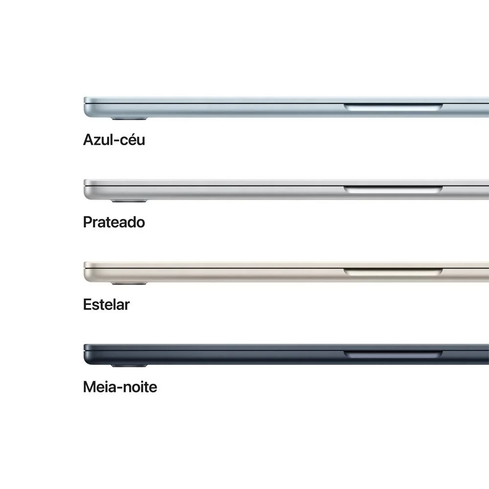Macbook Air 15" M5, Cpu 10 Núcleos E Gpu 10 Núcleos, 24gb Ram, 1TB SSD - Meia-noite