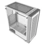 Gabinete Gamer Bluecase Bg-050 X-frame, Sem Fonte, 3 Fans, ARGB, Lateral De Vidro, Branco E Cinza