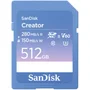 Cartão Memória Sandisk Sd Xc 512gb 280mb/s Uhs-ii V60 Creator Series Sdsdxep-512g-gncis